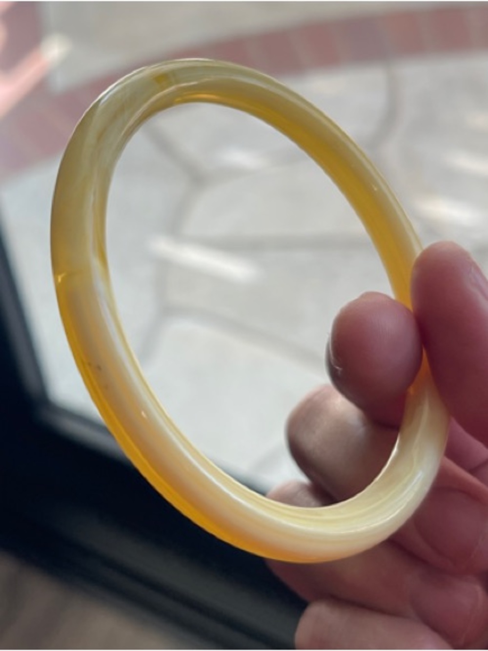 Yellow Resin Bangle Bracelet Set - Trio - Picture 7 of 8